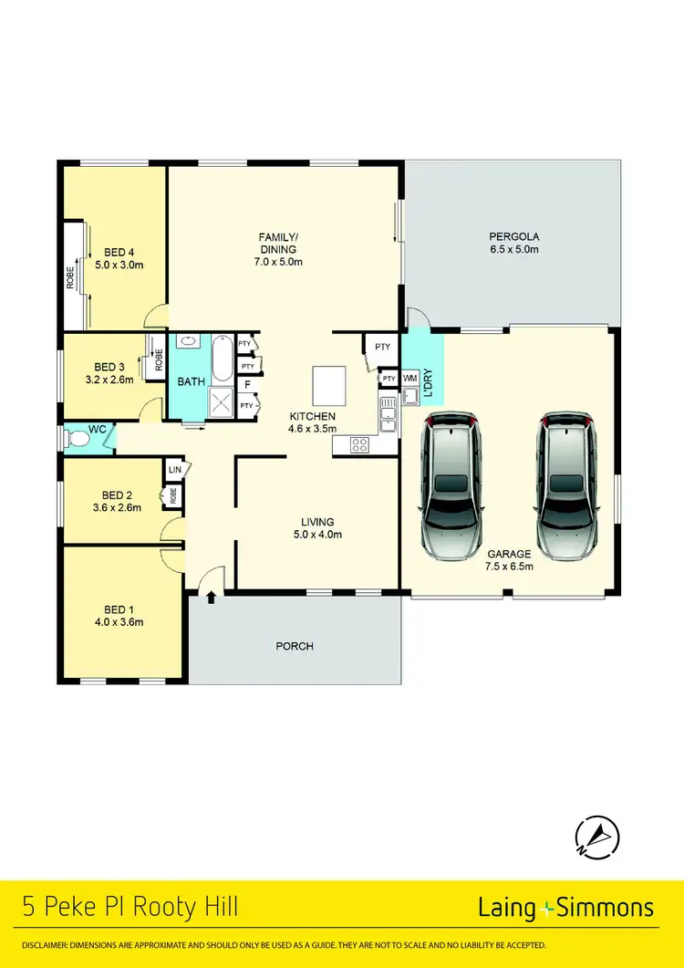 Floorplan of Homely house listing, 5 Peke Place, Rooty Hill NSW 2766