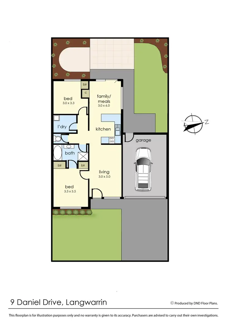 Floorplan of Homely unit listing, 9 Daniel Drive, Langwarrin VIC 3910