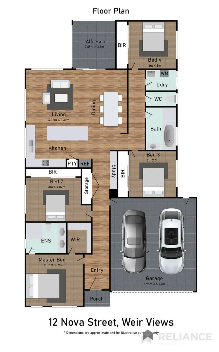 Floorplan of Homely house listing, 12 Nova Street, Weir Views VIC 3338