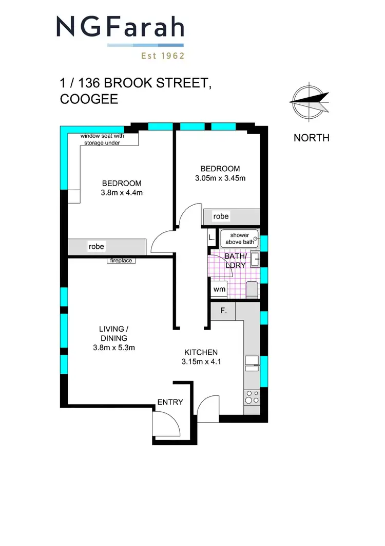 Floorplan of Homely apartment listing, 1/136 Brook Street, Coogee NSW 2034