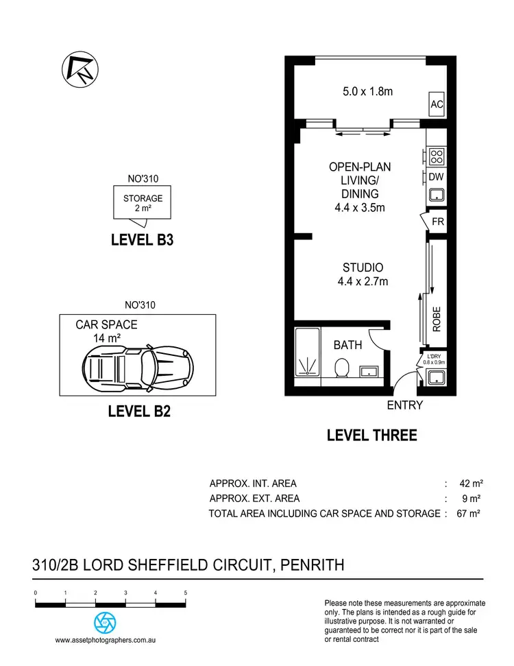 Floorplan of Homely studio listing, 310/2B Lord Sheffield Circuit, Penrith NSW 2750