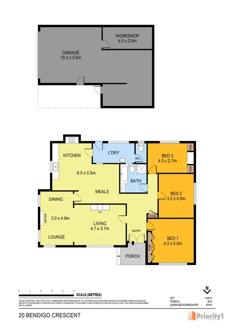 Floorplan of Homely house listing, 20 Bendigo Crescent, Flora Hill VIC 3550