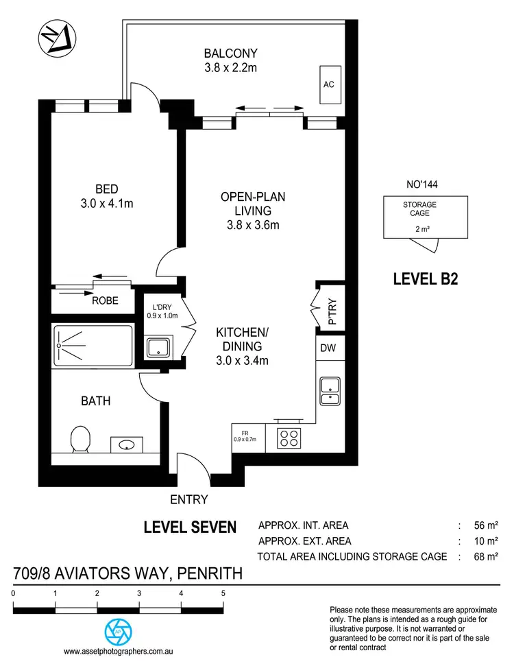 Floorplan of Homely apartment listing, 709/8 Aviators Way, Penrith NSW 2750