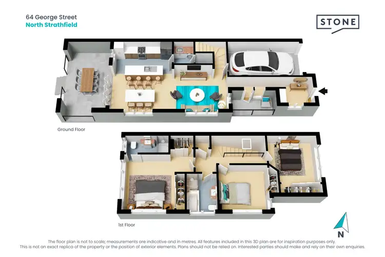 Floorplan of Homely semi-detached listing, 64 George Street, North Strathfield NSW 2137