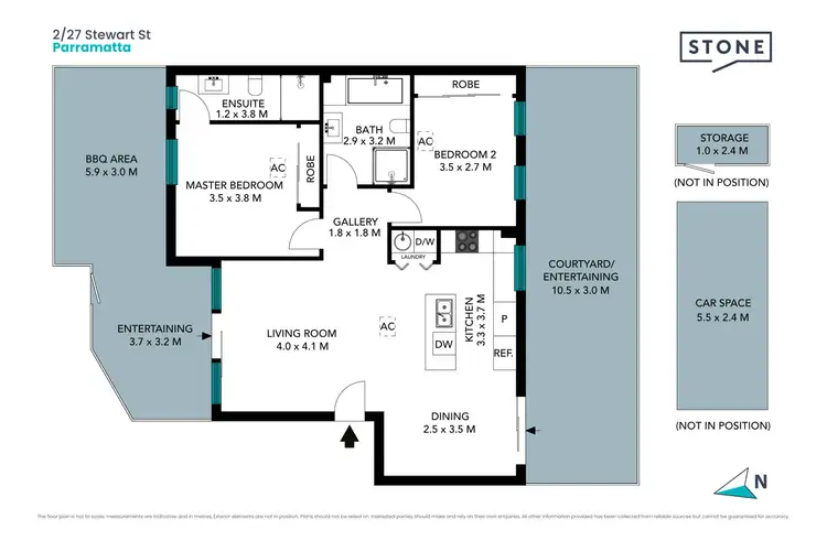 Floorplan of Homely apartment listing, 2/27 Stewart Street, Parramatta NSW 2150