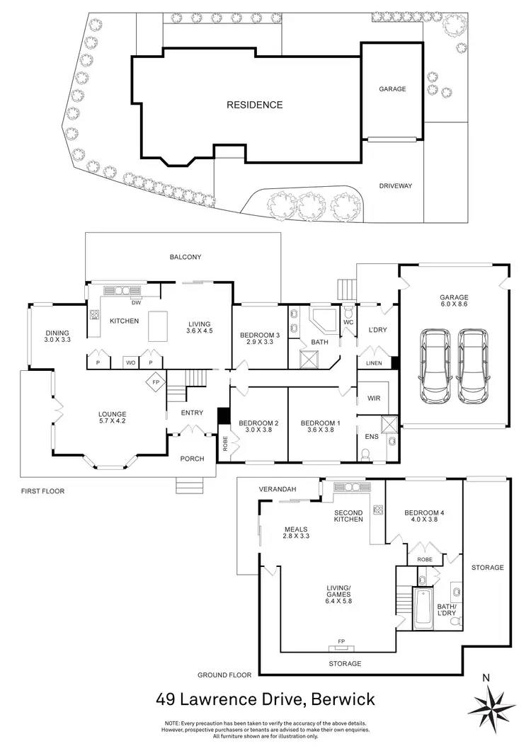 Floorplan of Homely house listing, 49 Lawrence Drive, Berwick VIC 3806
