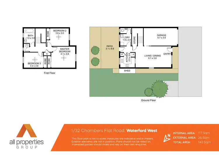 Floorplan of Homely townhouse listing, 1/32 Chambers Flat Road, Waterford West QLD 4133