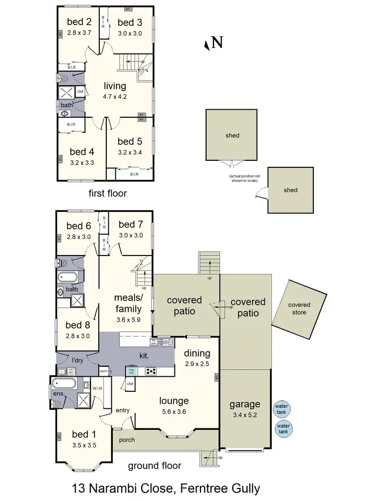 Floorplan of Homely house listing, 13 Narambi Close, Ferntree Gully VIC 3156