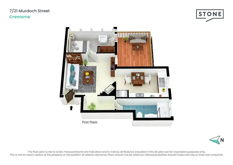 Floorplan of Homely apartment listing, 7/21 Murdoch Street, Cremorne NSW 2090