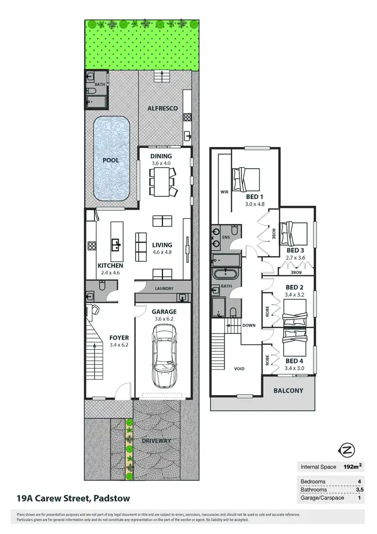 Floorplan of Homely semi-detached listing, 19A Carew Street, Padstow NSW 2211