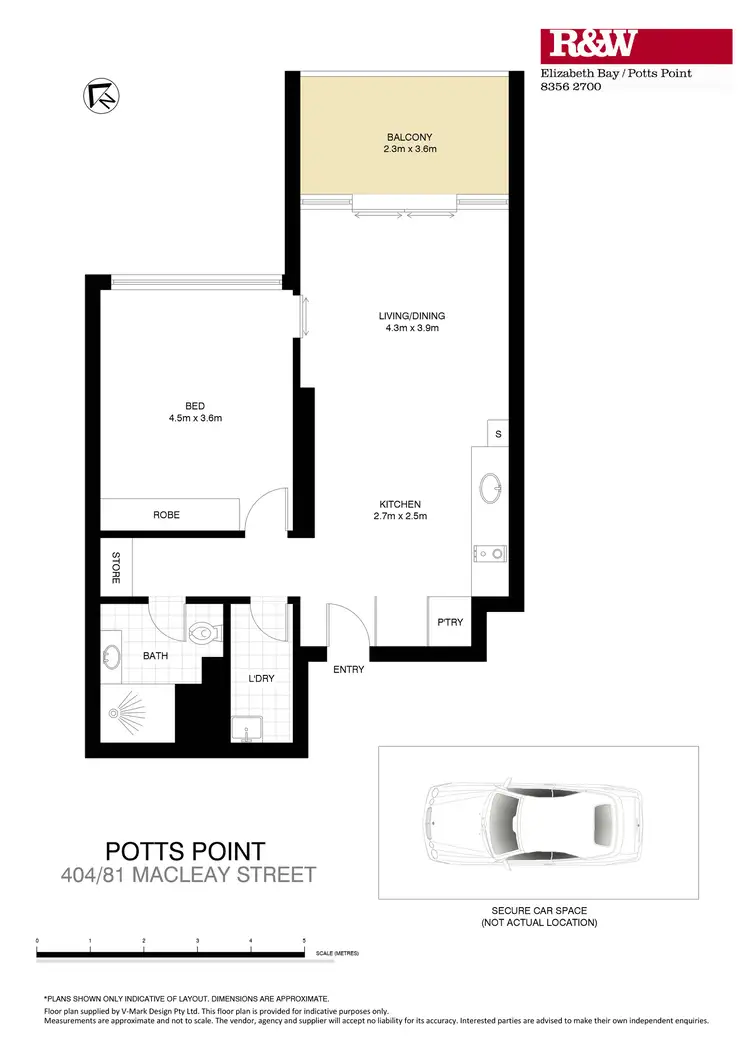 Floorplan of Homely apartment listing, 404/81 Macleay Street, Potts Point NSW 2011