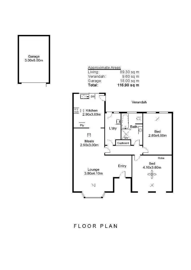 Floorplan of Homely unit listing, 3/11 Hallett Road, Erindale SA 5066
