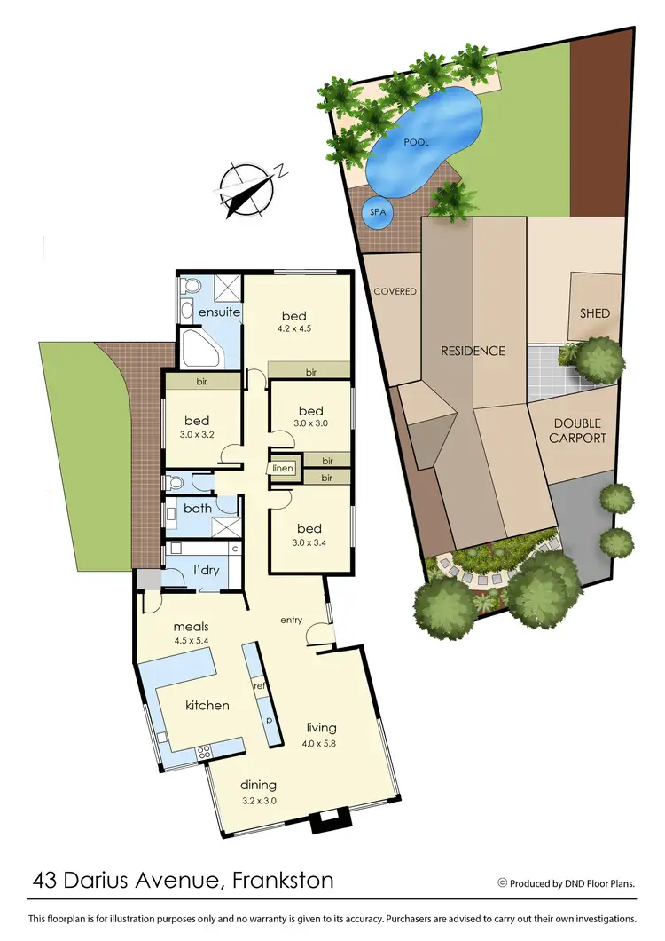 Floorplan of Homely house listing, 43 Darius Avenue, Frankston VIC 3199