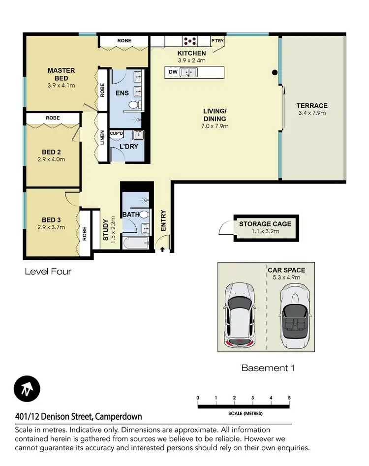Floorplan of Homely apartment listing, 401/12 Denison Street, Camperdown NSW 2050