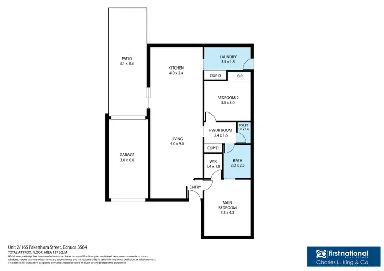 Floorplan of Homely house listing, 2/165 Pakenham Street, Echuca VIC 3564