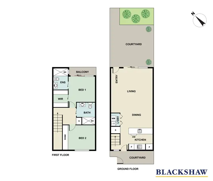 Floorplan of Homely townhouse listing, 15/56 Stuart Street, Griffith ACT 2603