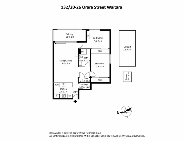 Floorplan of Homely apartment listing, 132/20-26 Orara Street, Waitara NSW 2077