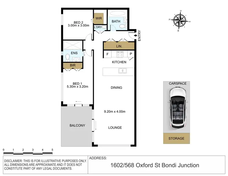 Floorplan of Homely apartment listing, 1602/568 Oxford Street, Bondi Junction NSW 2022