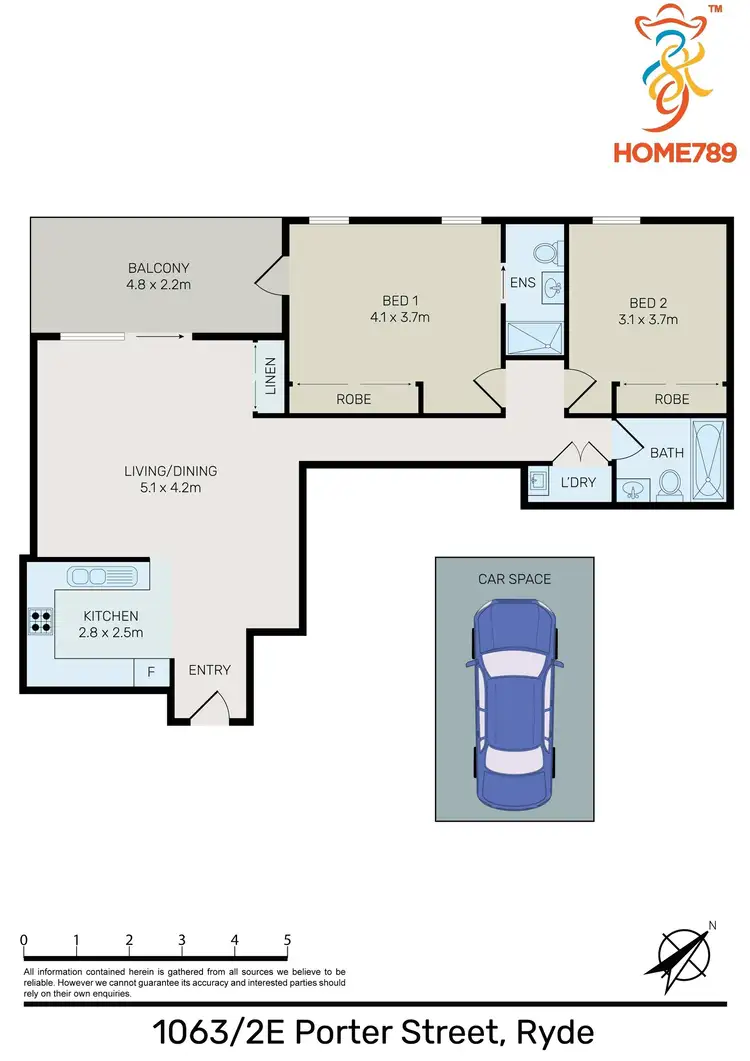 Floorplan of Homely apartment listing, 1063/2E Porter Street, Ryde NSW 2112
