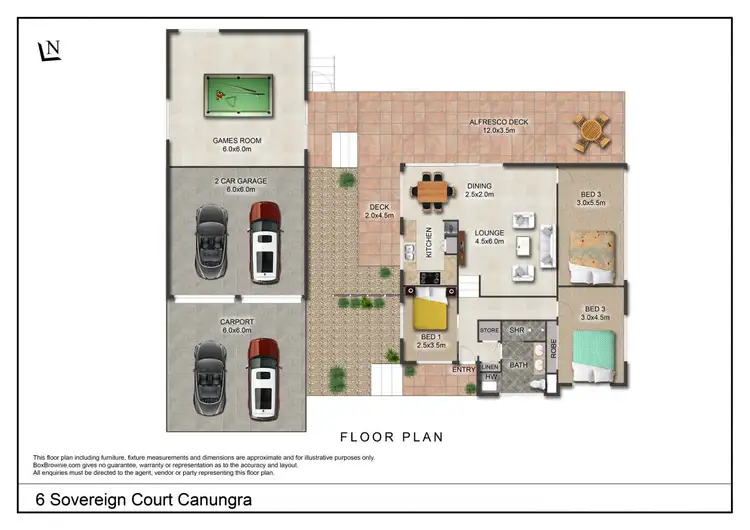 Floorplan of Homely rural property listing, 6 Sovereign Court, Canungra QLD 4275