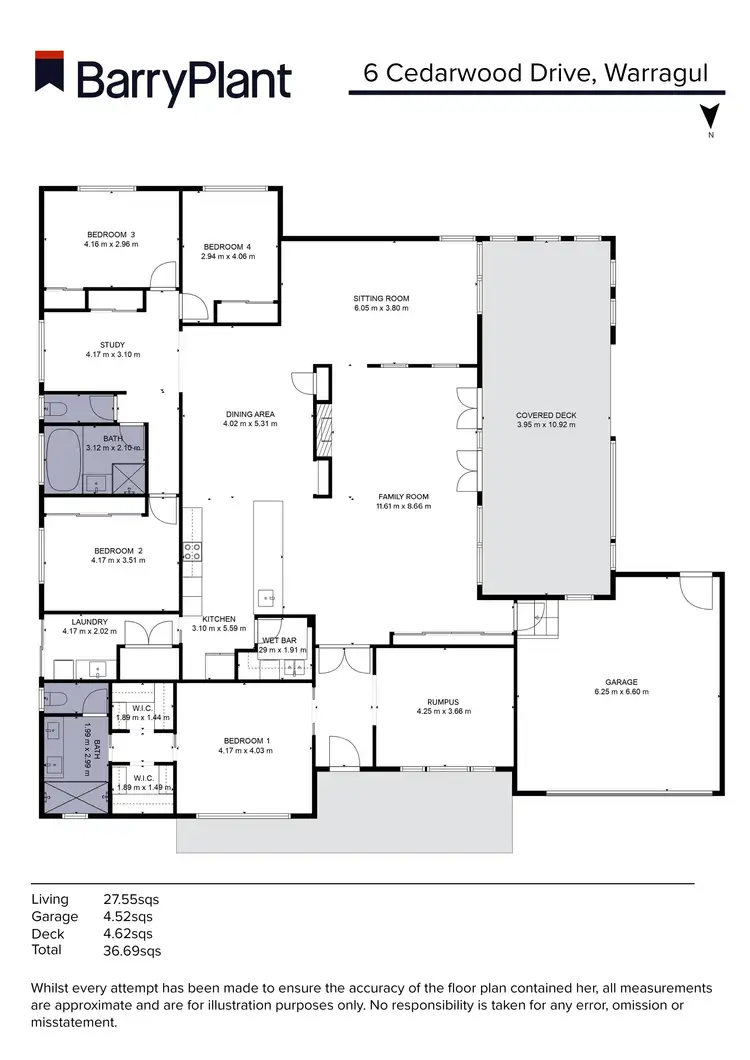 Floorplan of Homely house listing, 6 Cedarwood Drive, Warragul VIC 3820