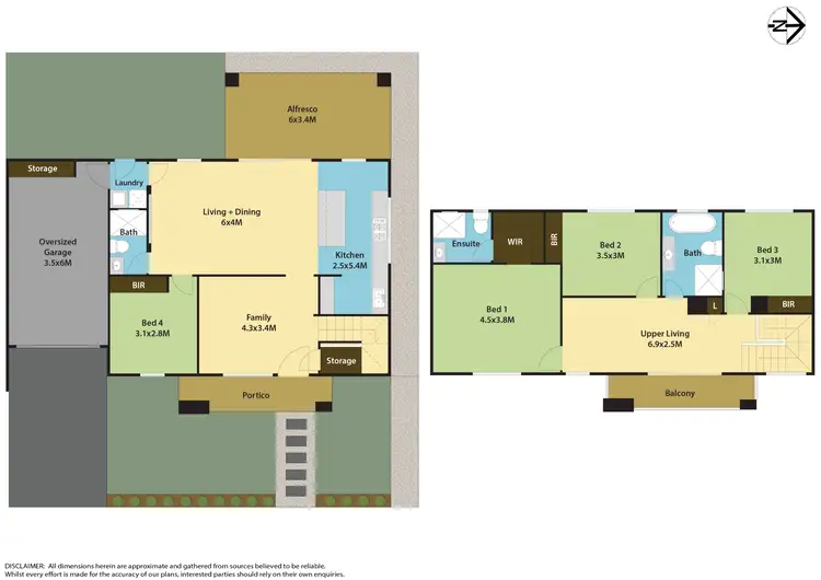 Floorplan of Homely semi-detached listing, 95A Georgina Crescent, Marsden Park NSW 2765