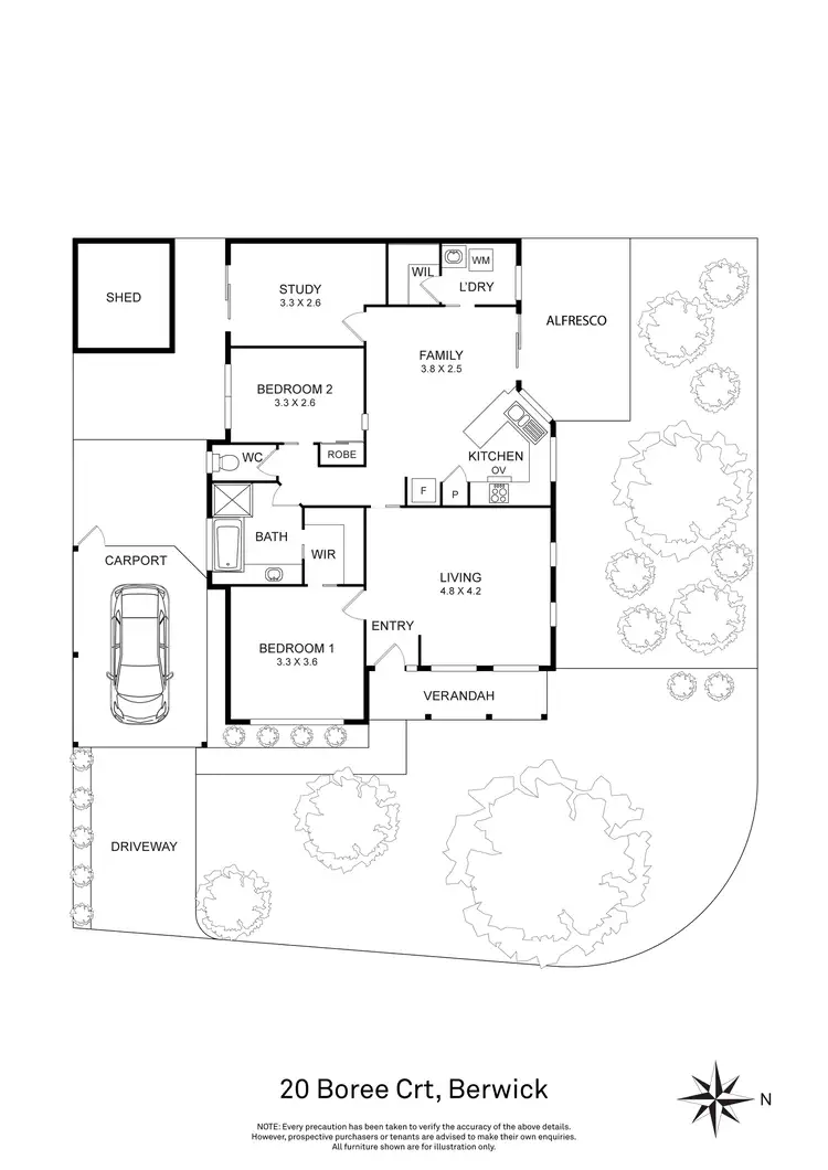 Floorplan of Homely house listing, 20 Boree Court, Berwick VIC 3806