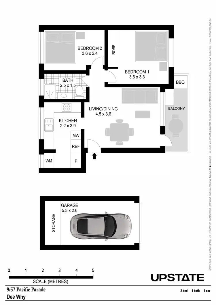 Floorplan of Homely apartment listing, 9/57 Pacific Parade, Dee Why NSW 2099