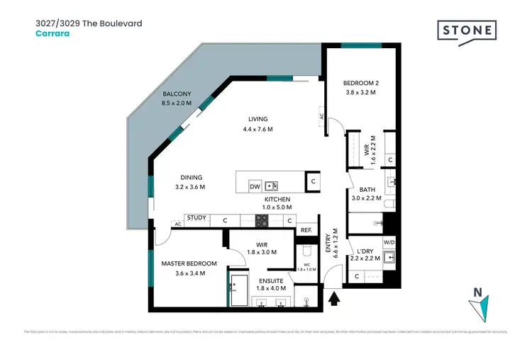 Floorplan of Homely unit listing, 2037/3029 The Boulevard, Carrara QLD 4211