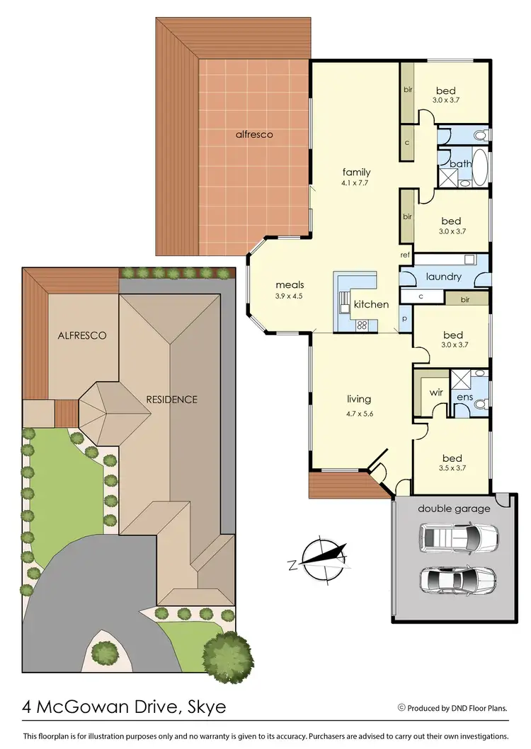 Floorplan of Homely house listing, 4 McGowan Drive, Skye VIC 3977