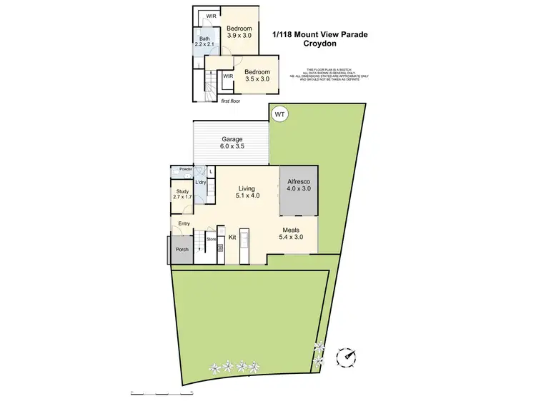 Floorplan of Homely townhouse listing, 1/118 Mount View Parade, Croydon VIC 3136