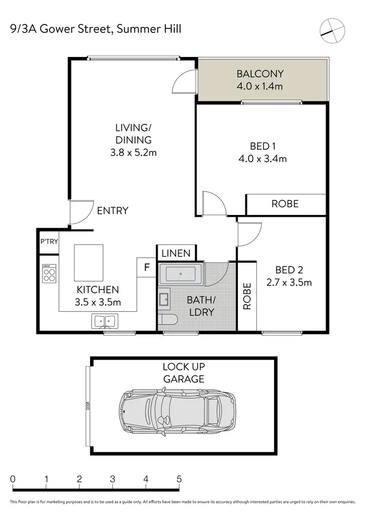 Floorplan of Homely apartment listing, 9/3a Gower Street, Summer Hill NSW 2130
