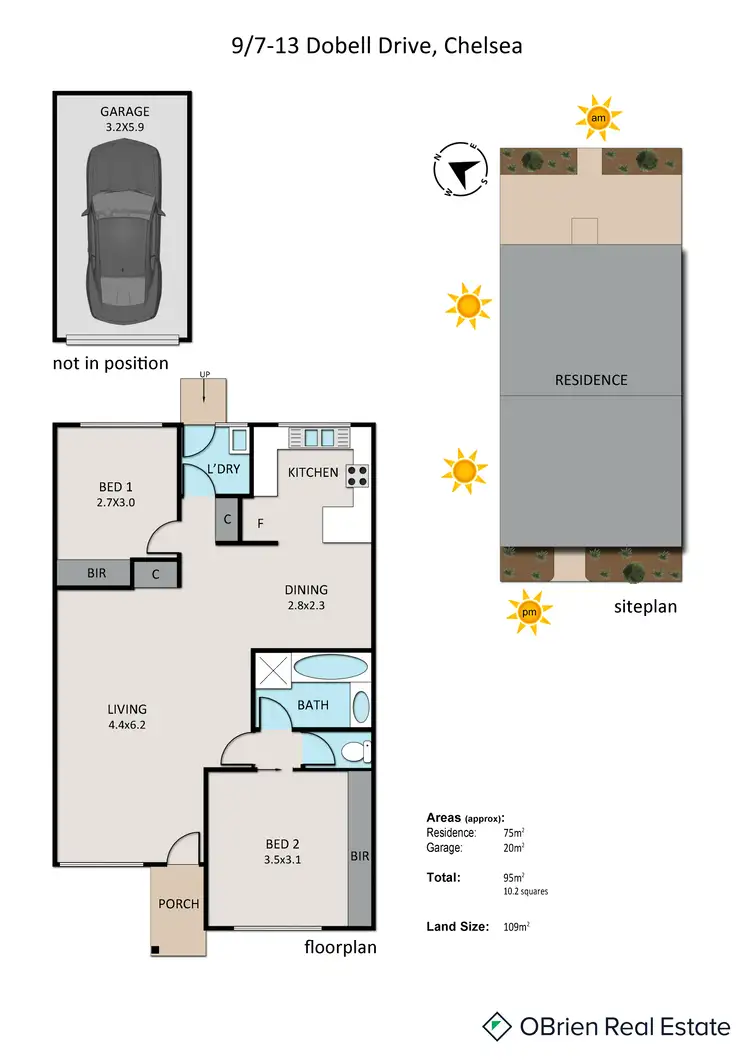 Floorplan of Homely unit listing, 9/7-13 Dobell Drive, Chelsea VIC 3196