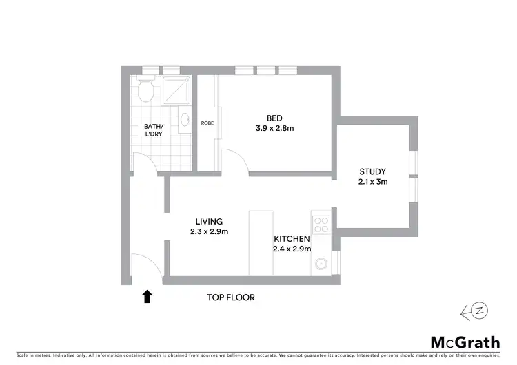 Floorplan of Homely apartment listing, 11/1 Hughes Street, Potts Point NSW 2011