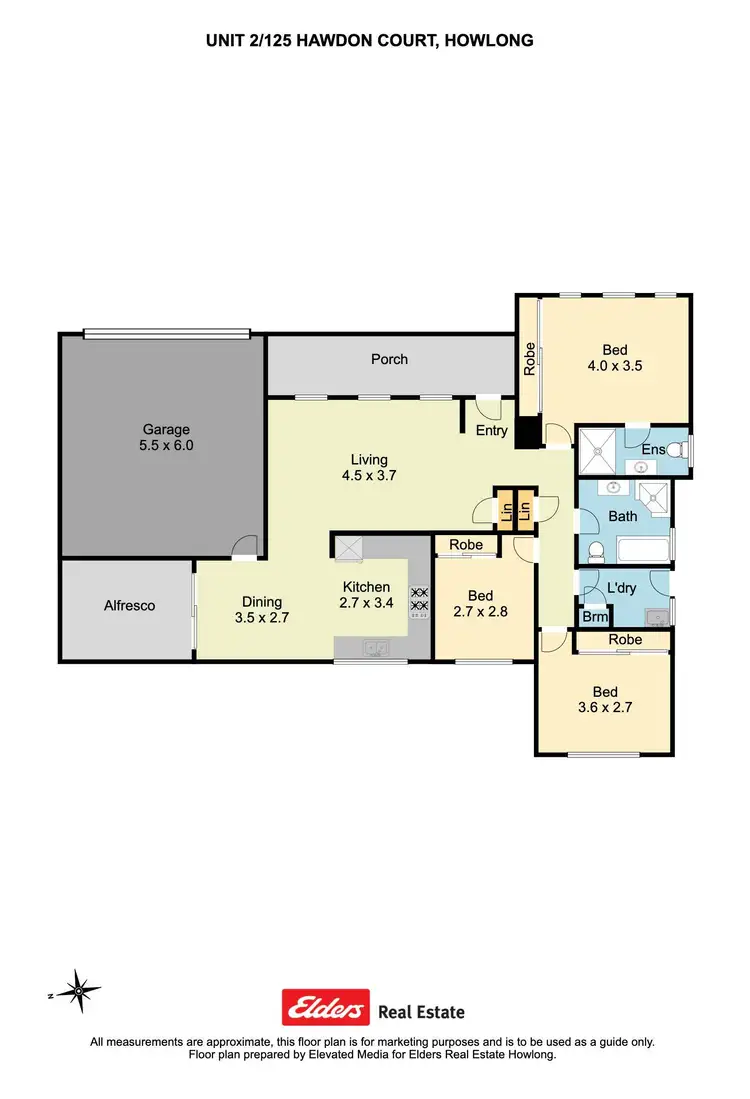 Floorplan of Homely unit listing, 2/125 Hawdon Court, Howlong NSW 2643