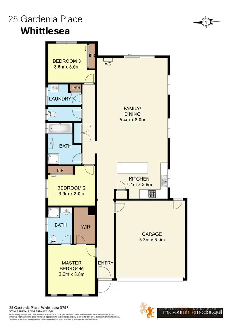 Floorplan of Homely house listing, 25 Gardenia Place, Whittlesea VIC 3757
