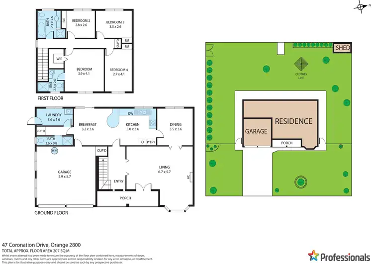 Floorplan of Homely house listing, 47 Coronation Drive, Orange NSW 2800