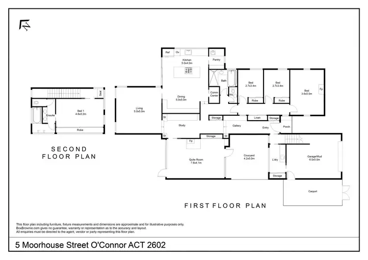 Floorplan of Homely house listing, 5 Moorhouse Street, O'connor ACT 2602