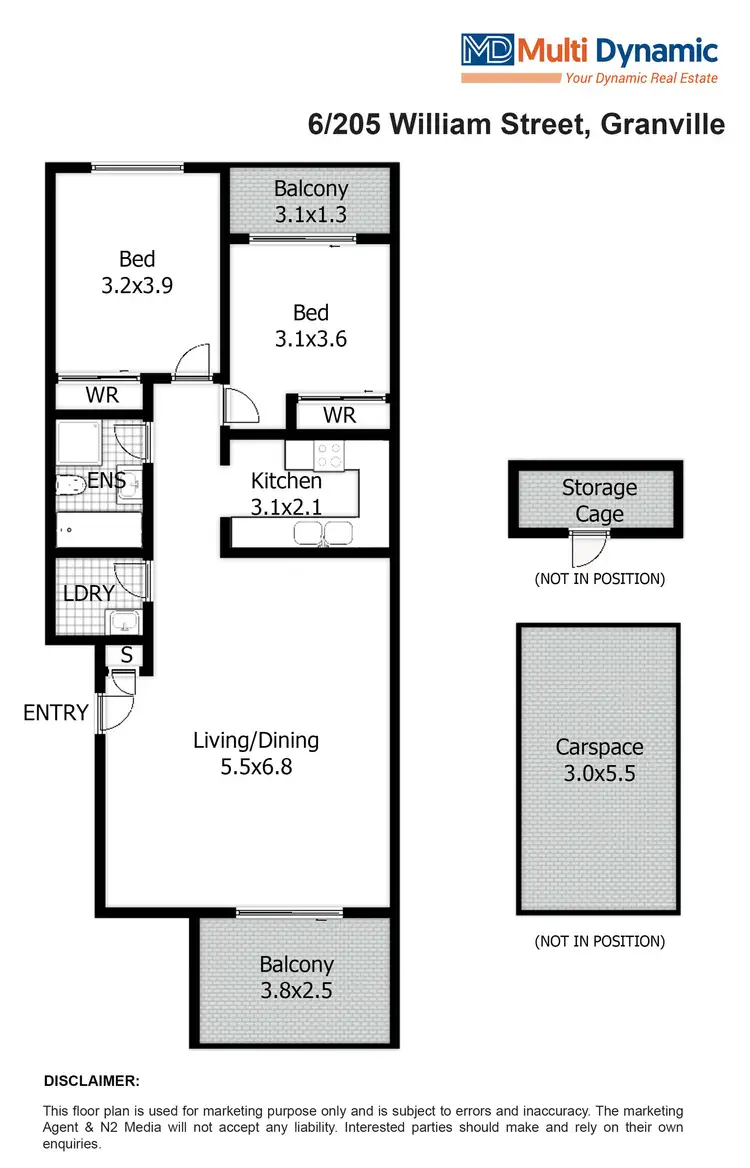 Floorplan of Homely apartment listing, 6/205-207 William Street, Granville NSW 2142