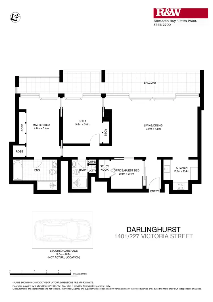 Floorplan of Homely apartment listing, 1401/227 Victoria Street, Darlinghurst NSW 2010