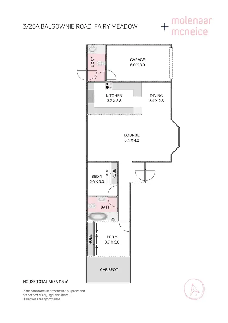 Floorplan of Homely villa listing, 3/26a Balgownie Road, Fairy Meadow NSW 2519