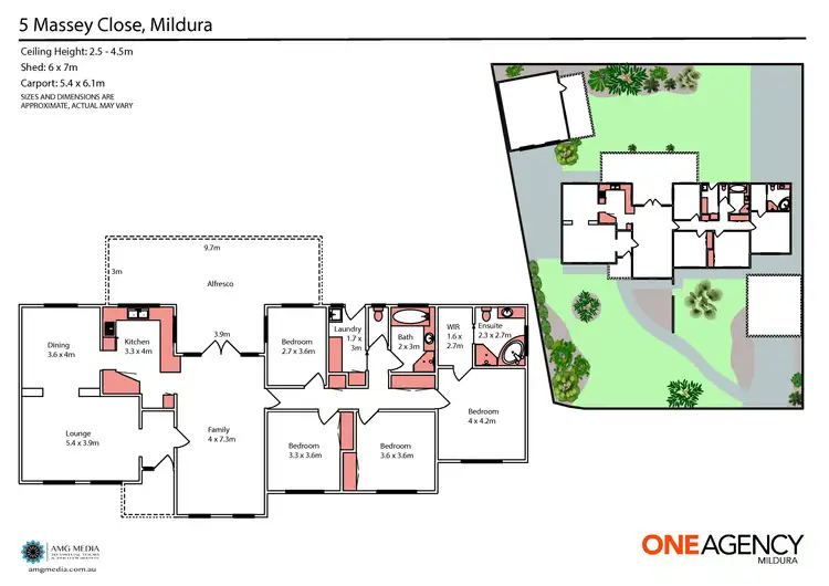 Floorplan of Homely house listing, 5 Massey Close, Mildura VIC 3500