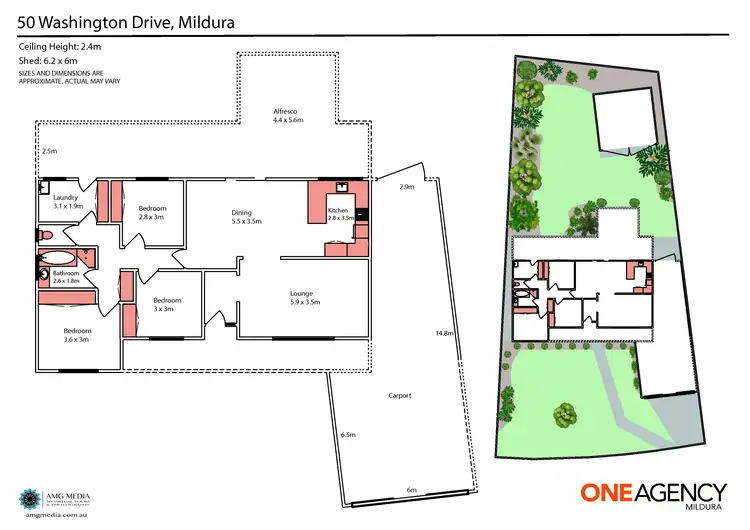 Floorplan of Homely house listing, 50 Washington Drive, Mildura VIC 3500