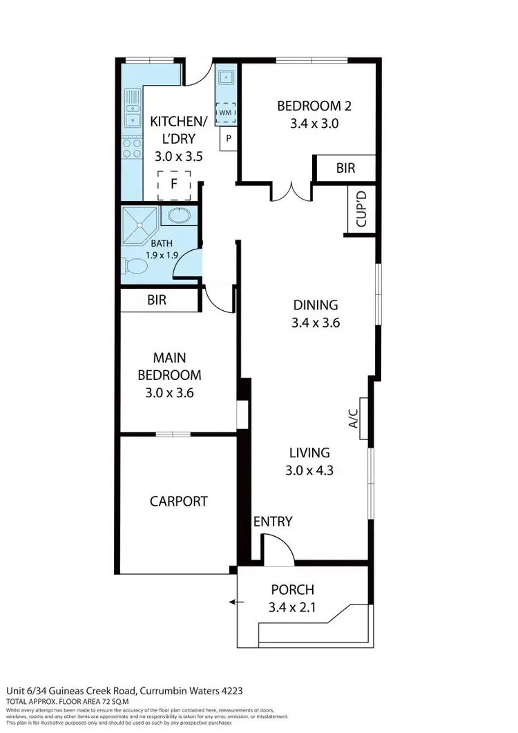 Floorplan of Homely unit listing, 6/34 Guineas Creek Road, Currumbin Waters QLD 4223