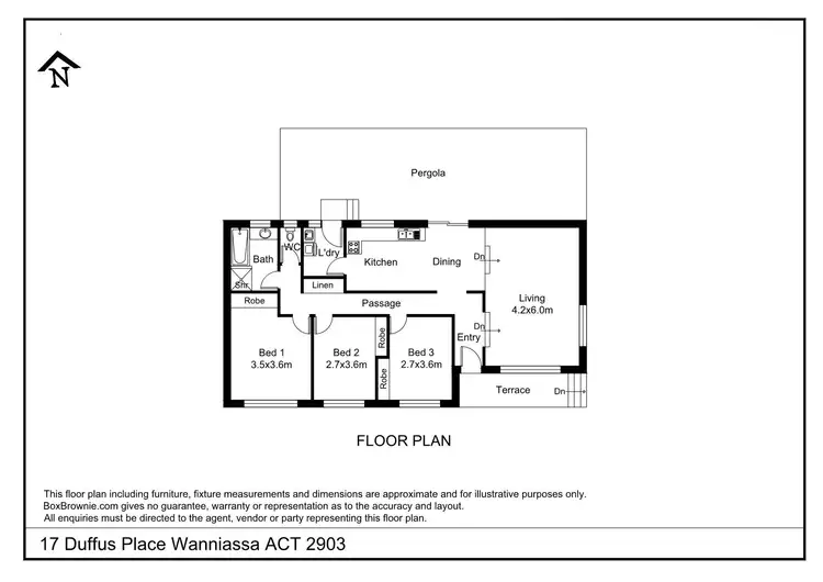 Floorplan of Homely house listing, 17 Duffus Place, Wanniassa ACT 2903