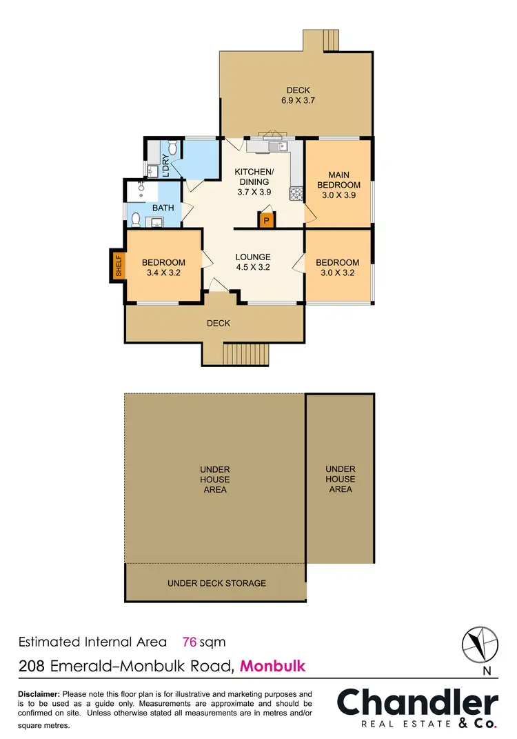 Floorplan of Homely house listing, 208 Emerald Monbulk Road, Monbulk VIC 3793