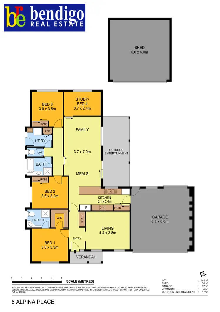 Floorplan of Homely house listing, 8 Alpina Place, Kangaroo Flat VIC 3555