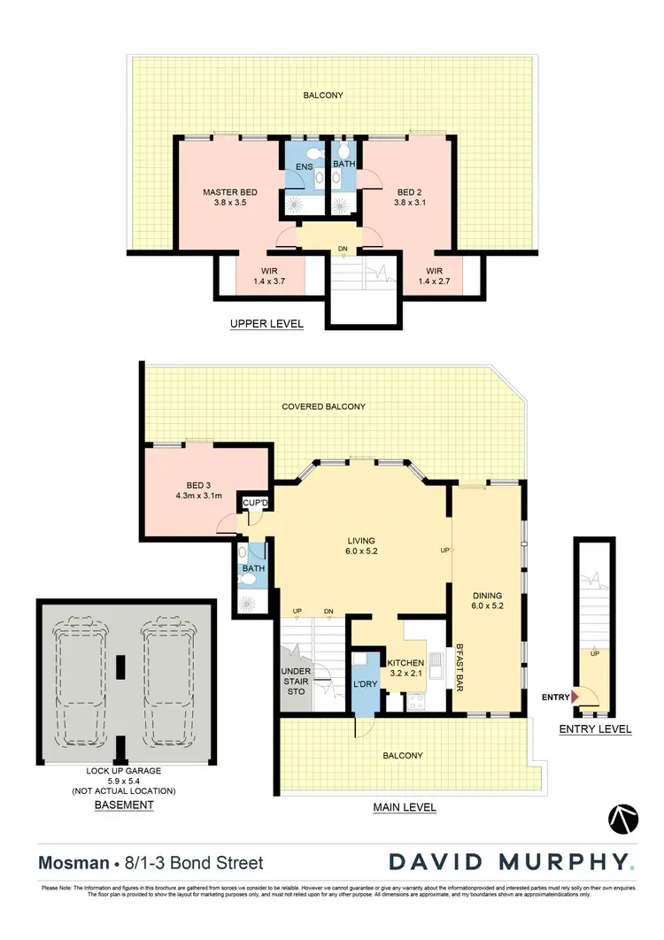 Floorplan of Homely apartment listing, 8/1-3 Bond Street, Mosman NSW 2088
