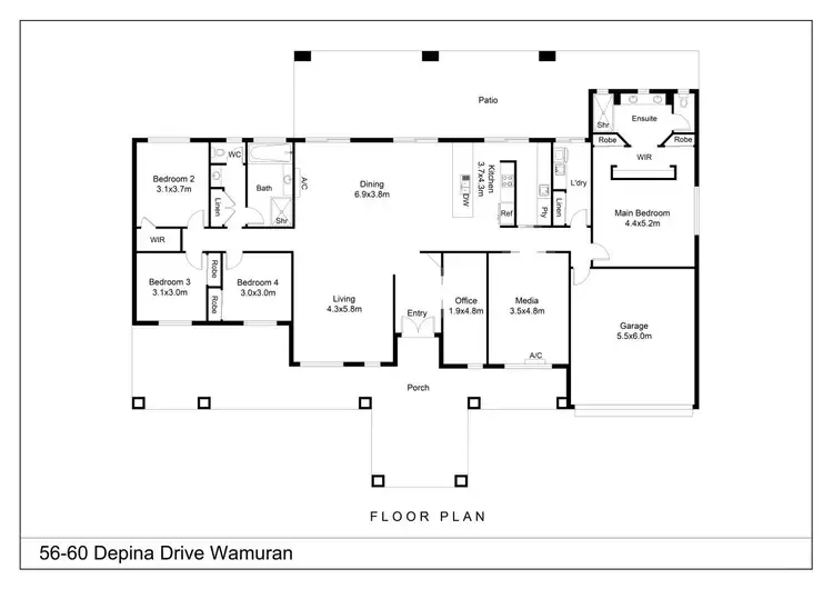 Floorplan of Homely house listing, 56-60 Depina Drive, Wamuran QLD 4512