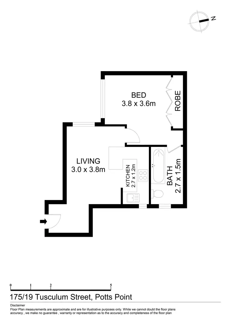 Floorplan of Homely unit listing, 175/19 Tusculum Street, Potts Point NSW 2011
